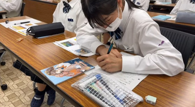 榊原先生　生徒記入中